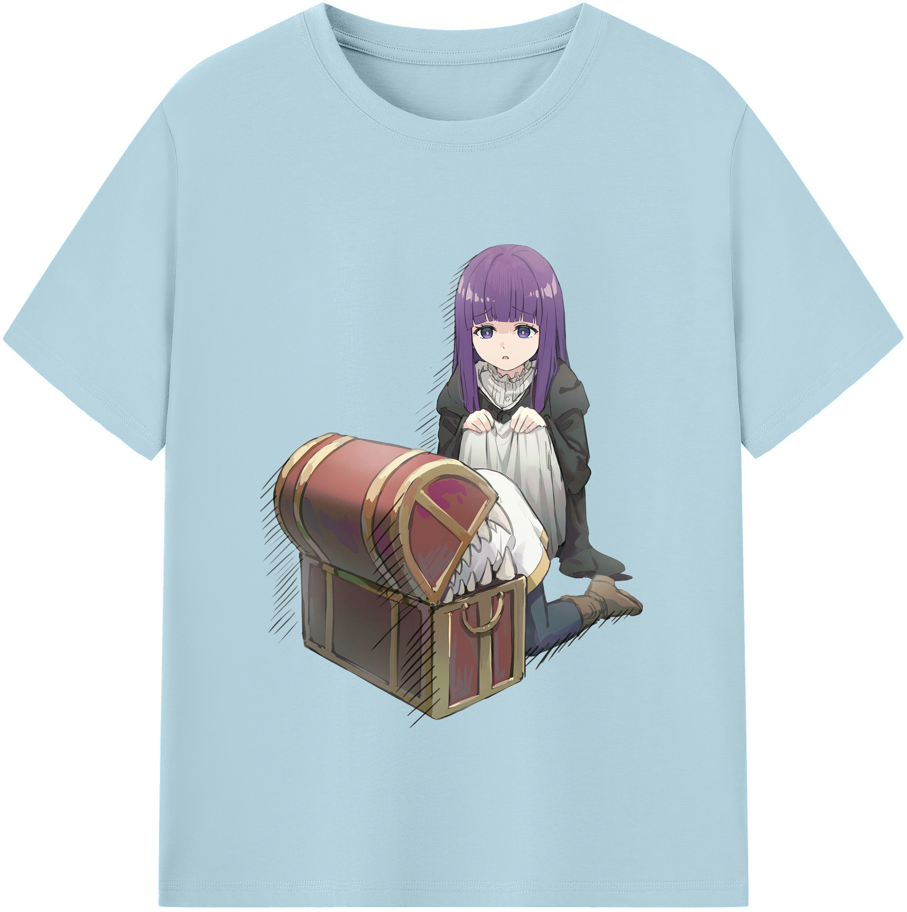 （画像用） 葬送のフリーレン Frieren 綿100％半袖Tシャツ（フロントプリント）